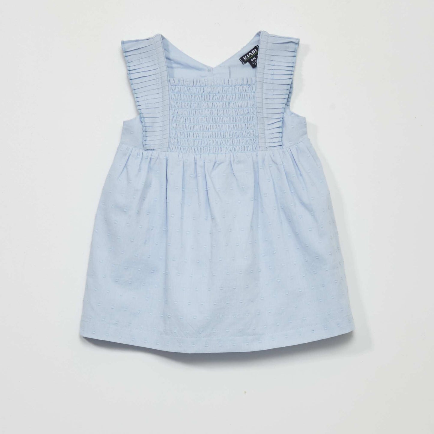 Robe en voile de coton + culotte - 2 pièces Bleu