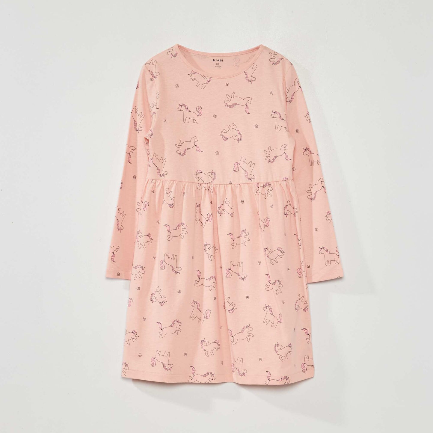 Robe en jersey avec imprimé Rose