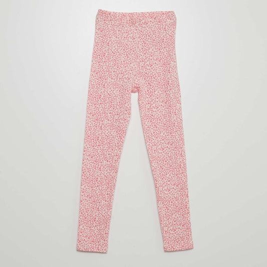 Legging long à motifs Rose