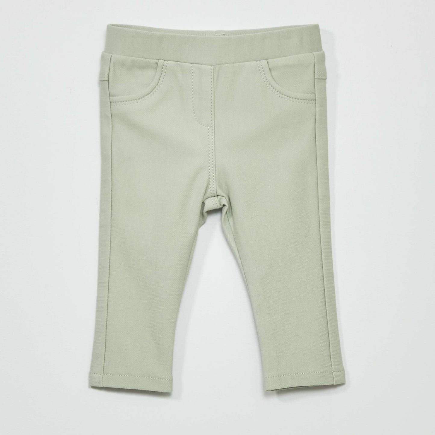 Jegging stretch vert cendré