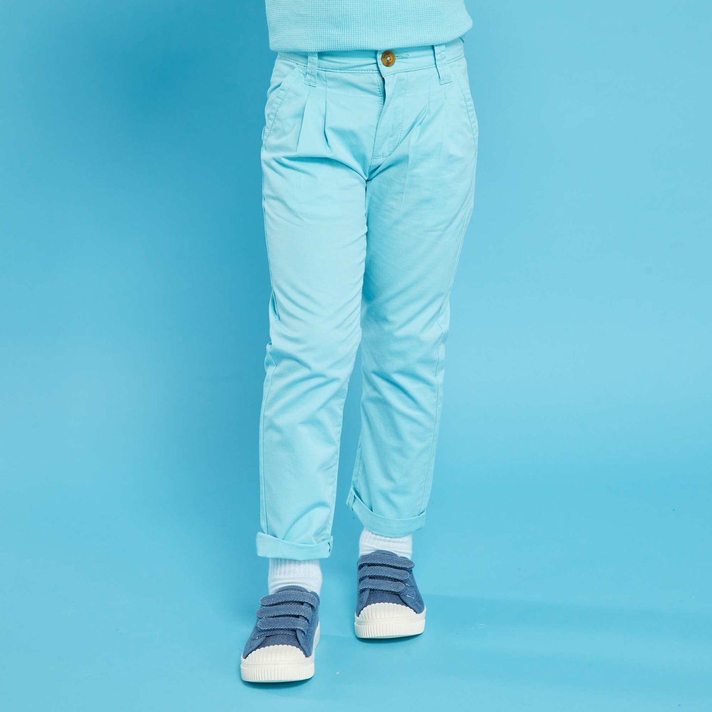 Pantalon chino droit Bleu