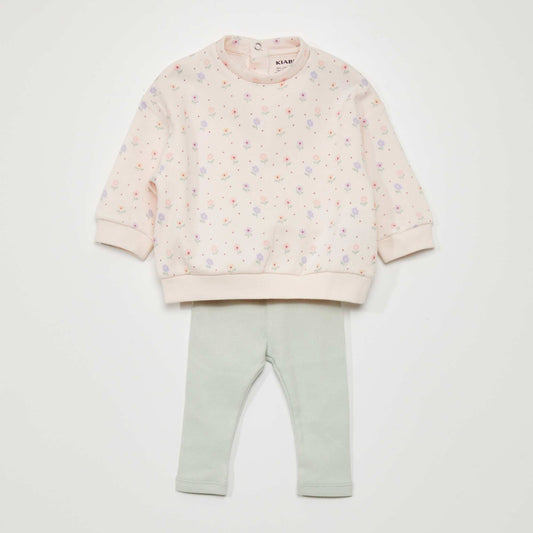 Ensemble sweat + pantalon - 2 pièces Rose