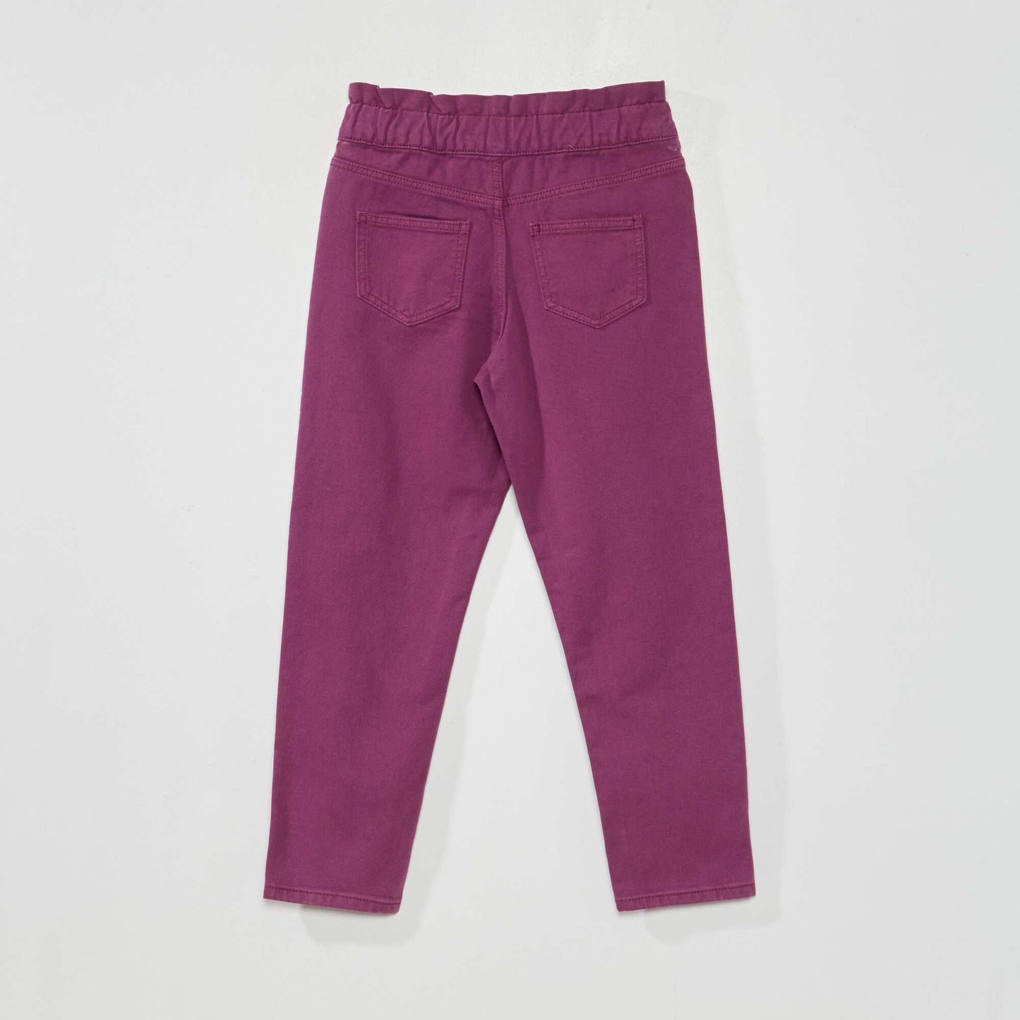 Pantalon denim coupe mom prune