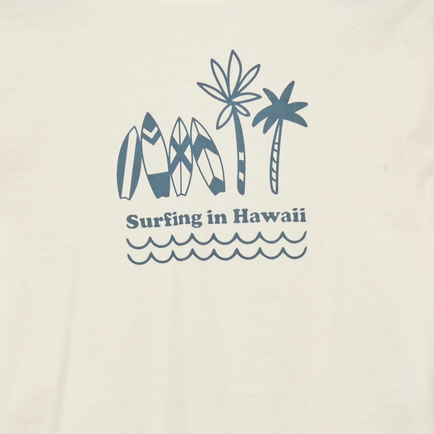 T-shirt imprimé 'Surf' 'Hawaï' Blanc