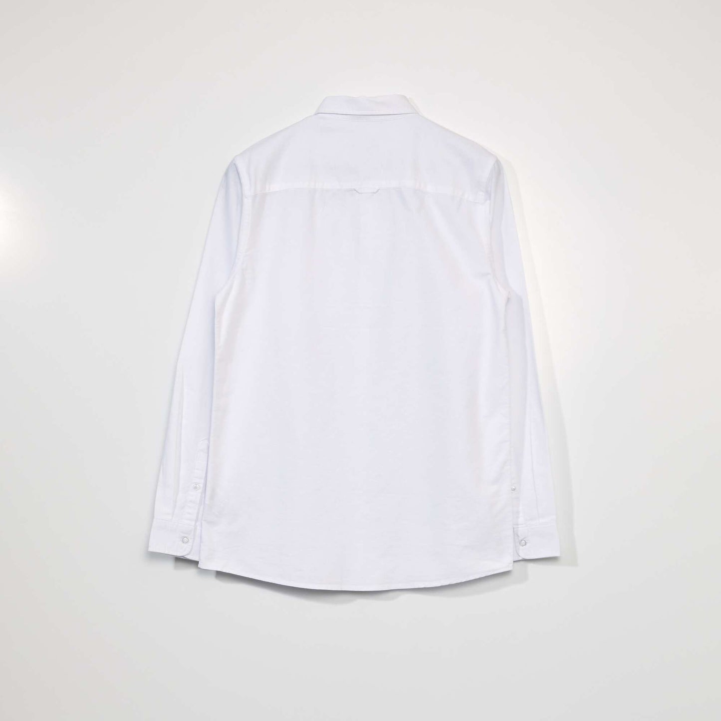 Chemise droite coton oxford blanc