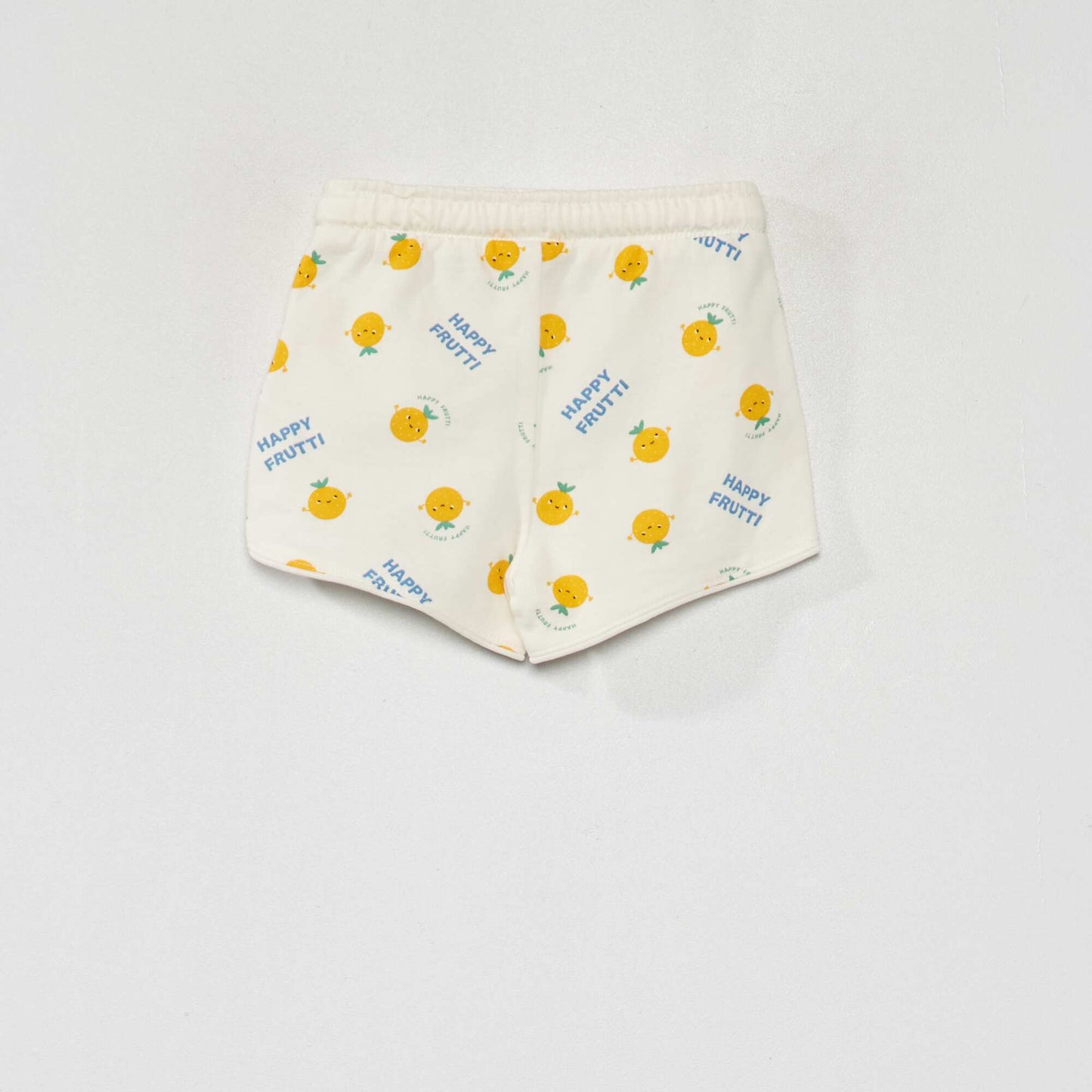 Short à rayures Blanc/jaune