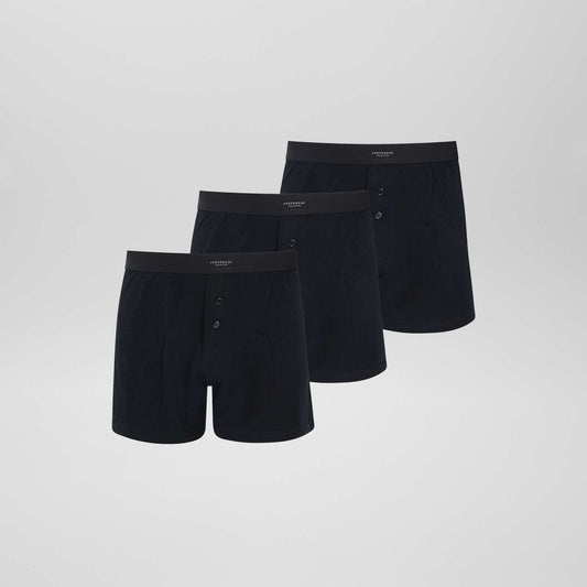 Lot de 3 boxers unis Noir