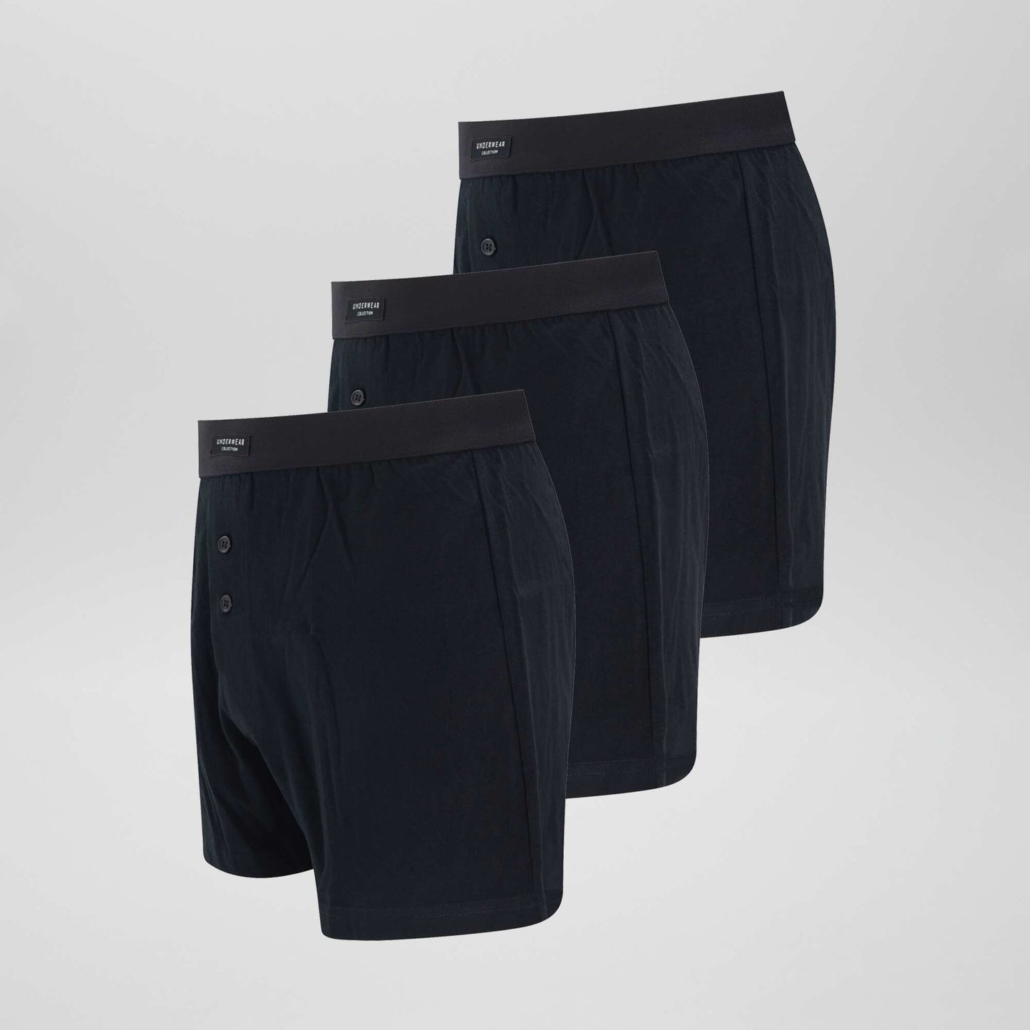 Lot de 3 boxers unis Noir