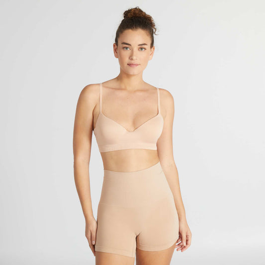 Shorty en microfibre Beige