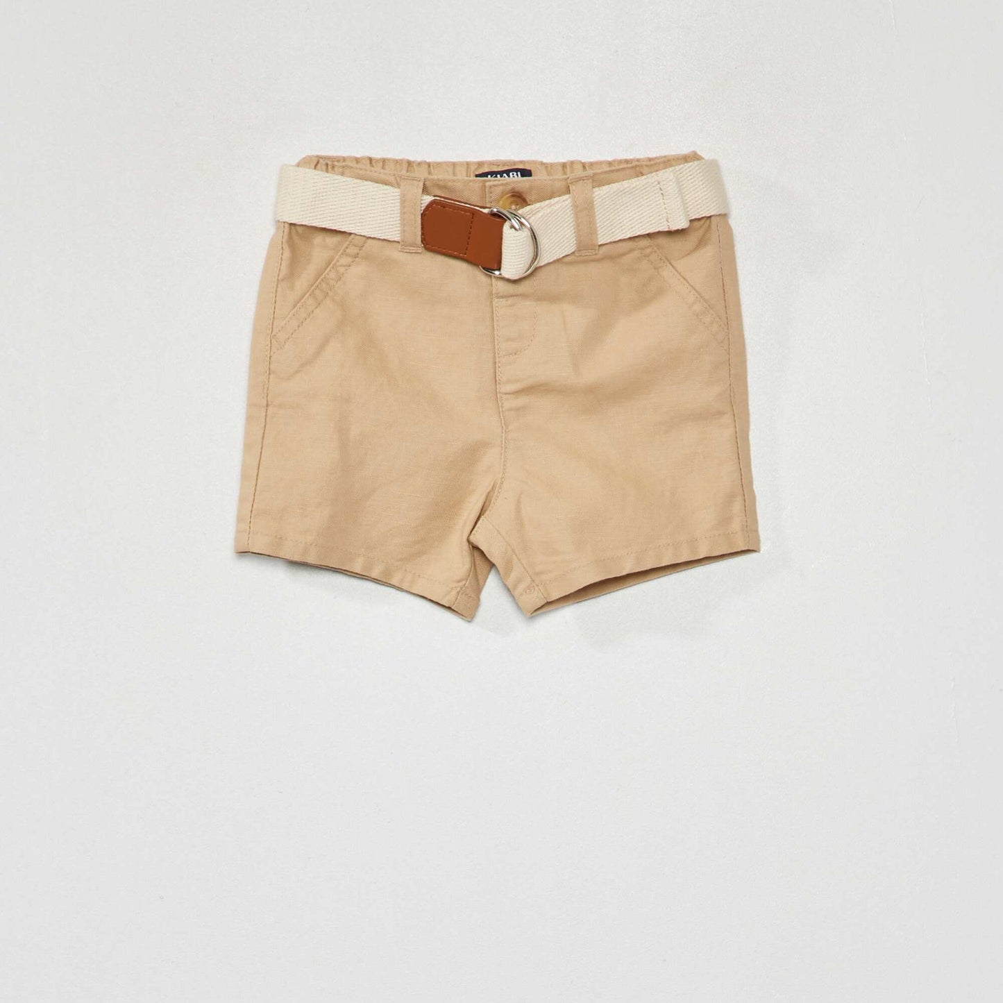 Short + ceinture Beige