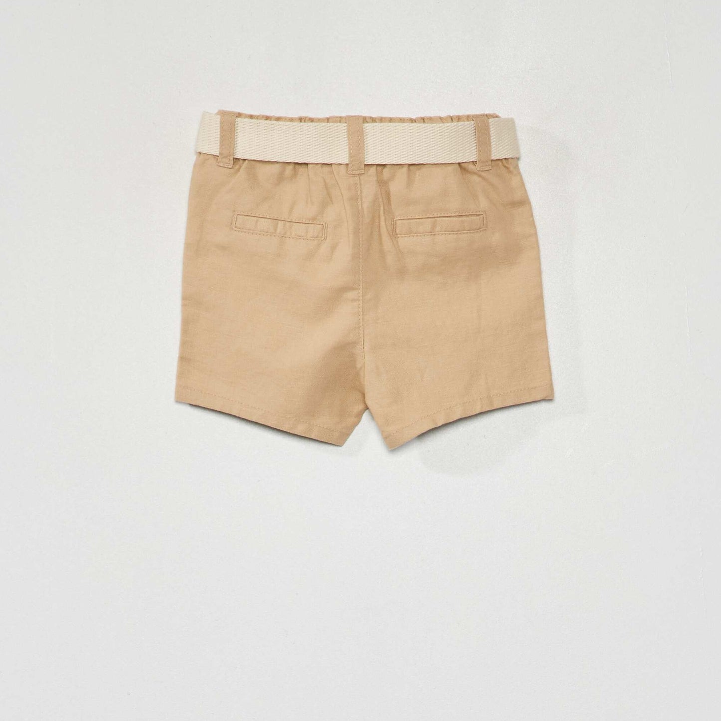 Short + ceinture Beige