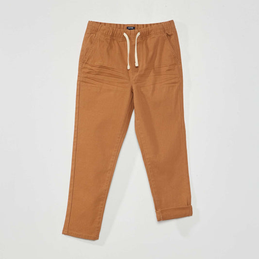 Pantalon jogger en twill Beige