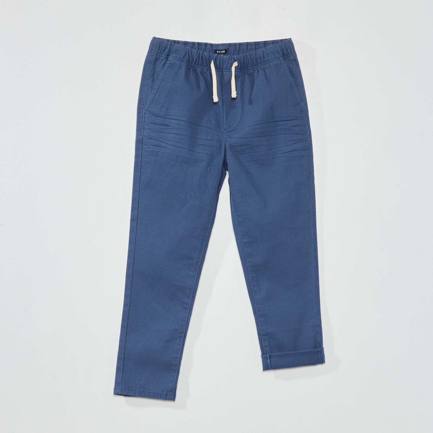 Pantalon jogger en twill bleu foncé