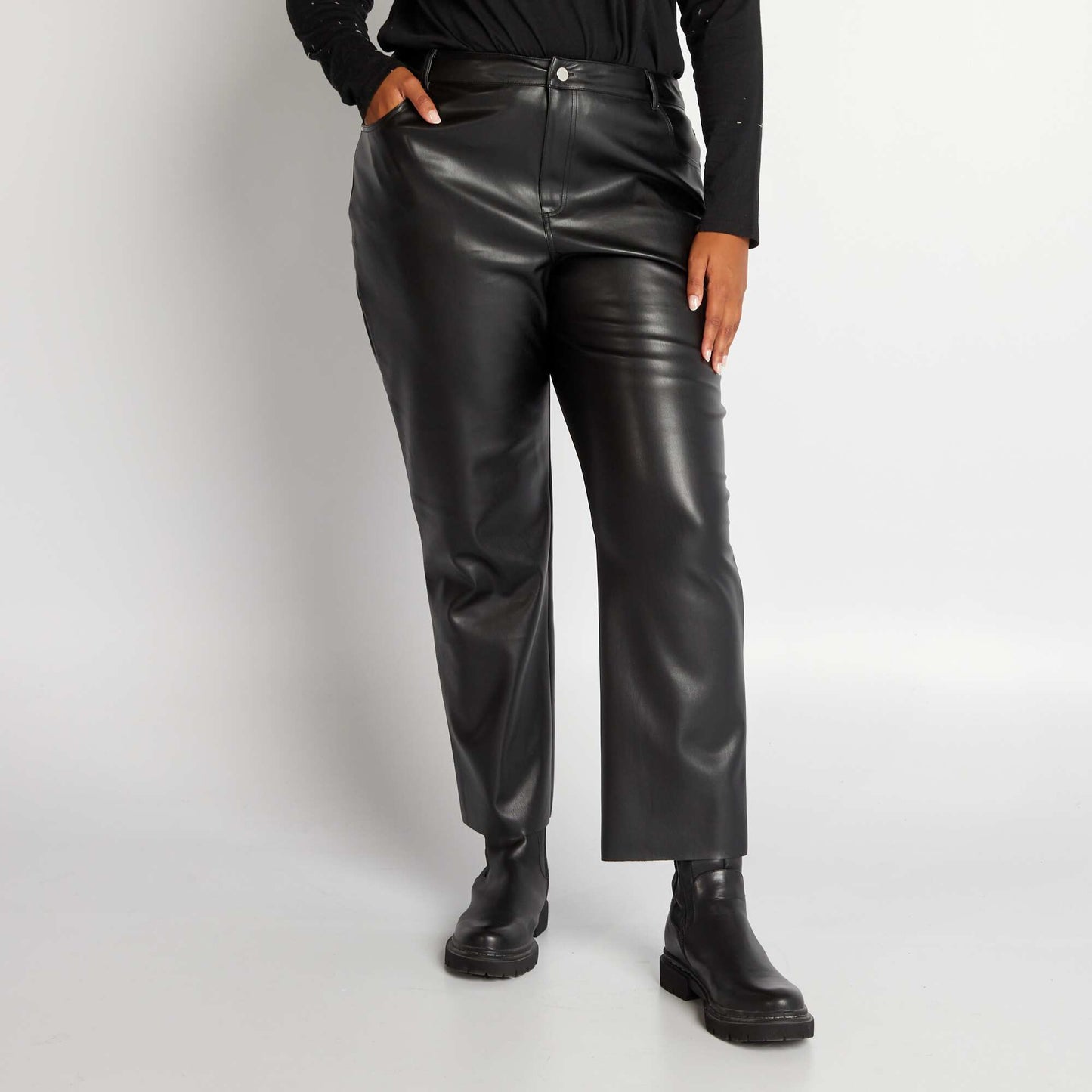 Pantalon droit - 5 poches noir