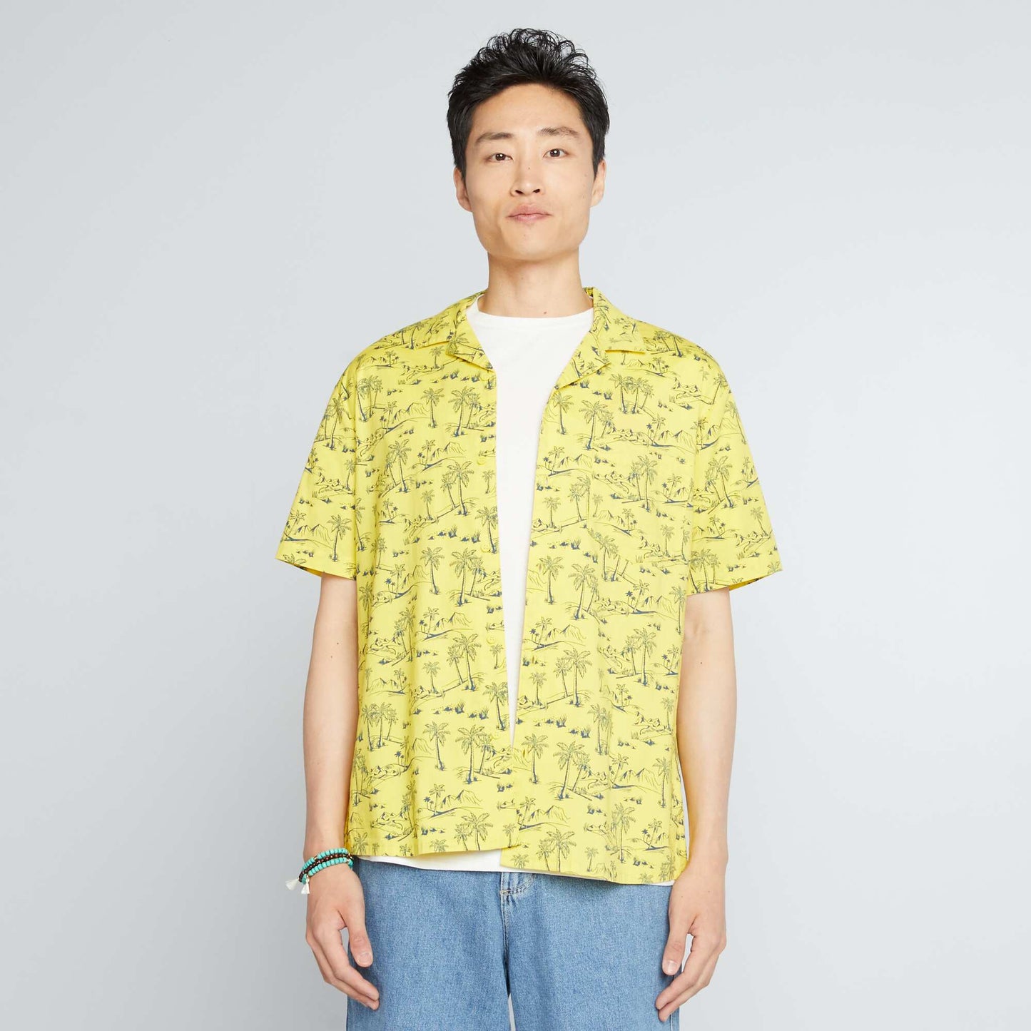 Chemise à fleurs Jaune