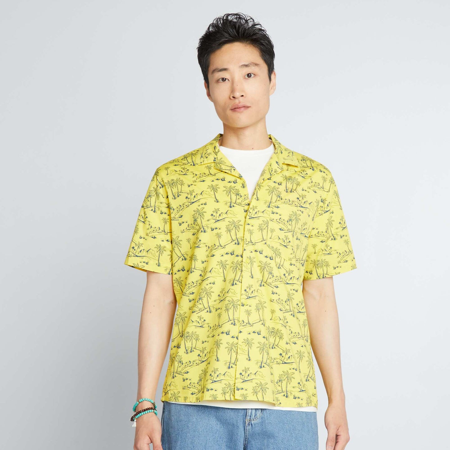 Chemise à fleurs Jaune