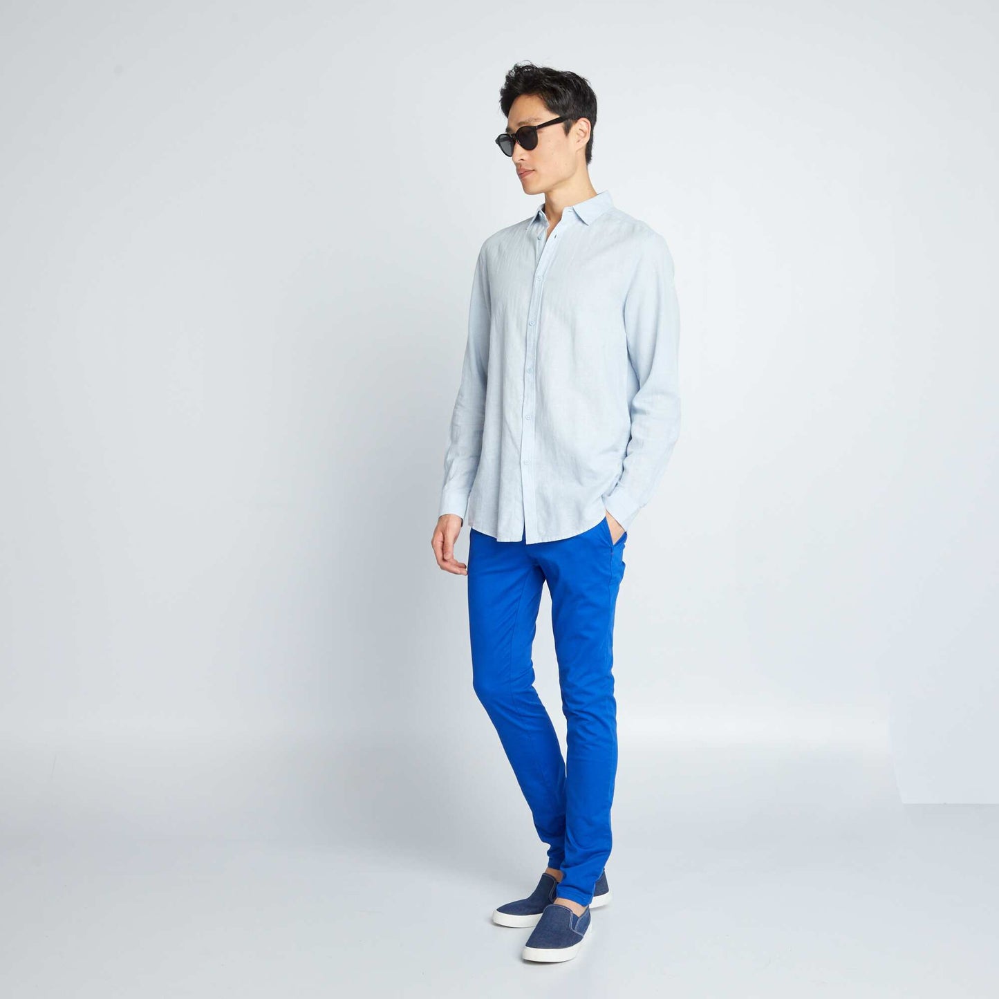 Pantalon chino skinny - L32 bleu