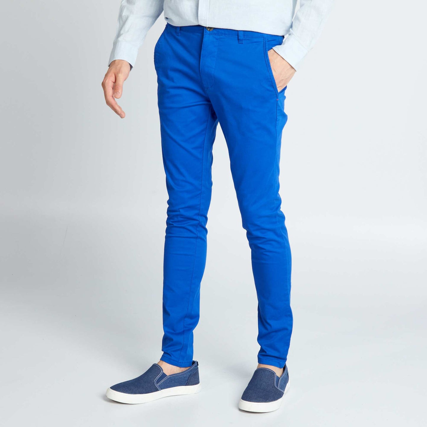 Pantalon chino skinny - L32 bleu