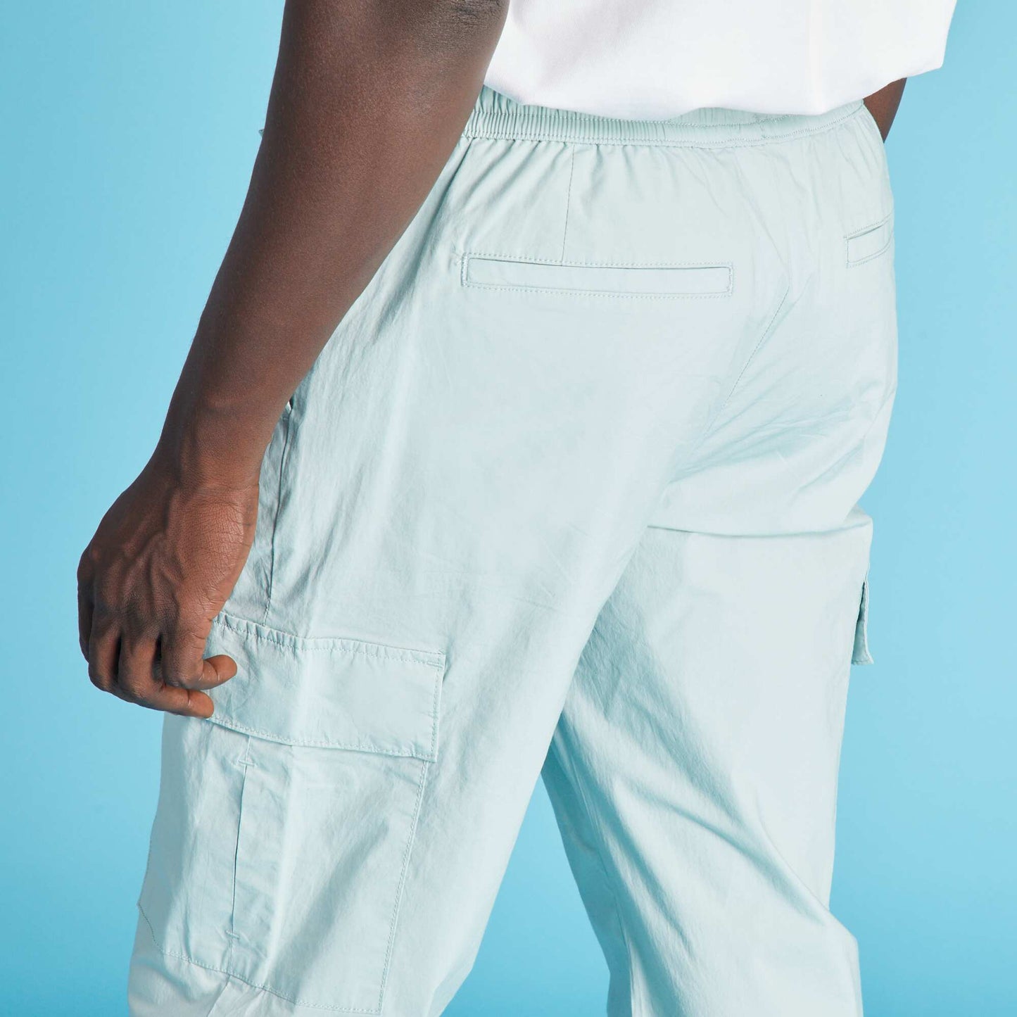 Pantalon avec poches sur le côté Bleu