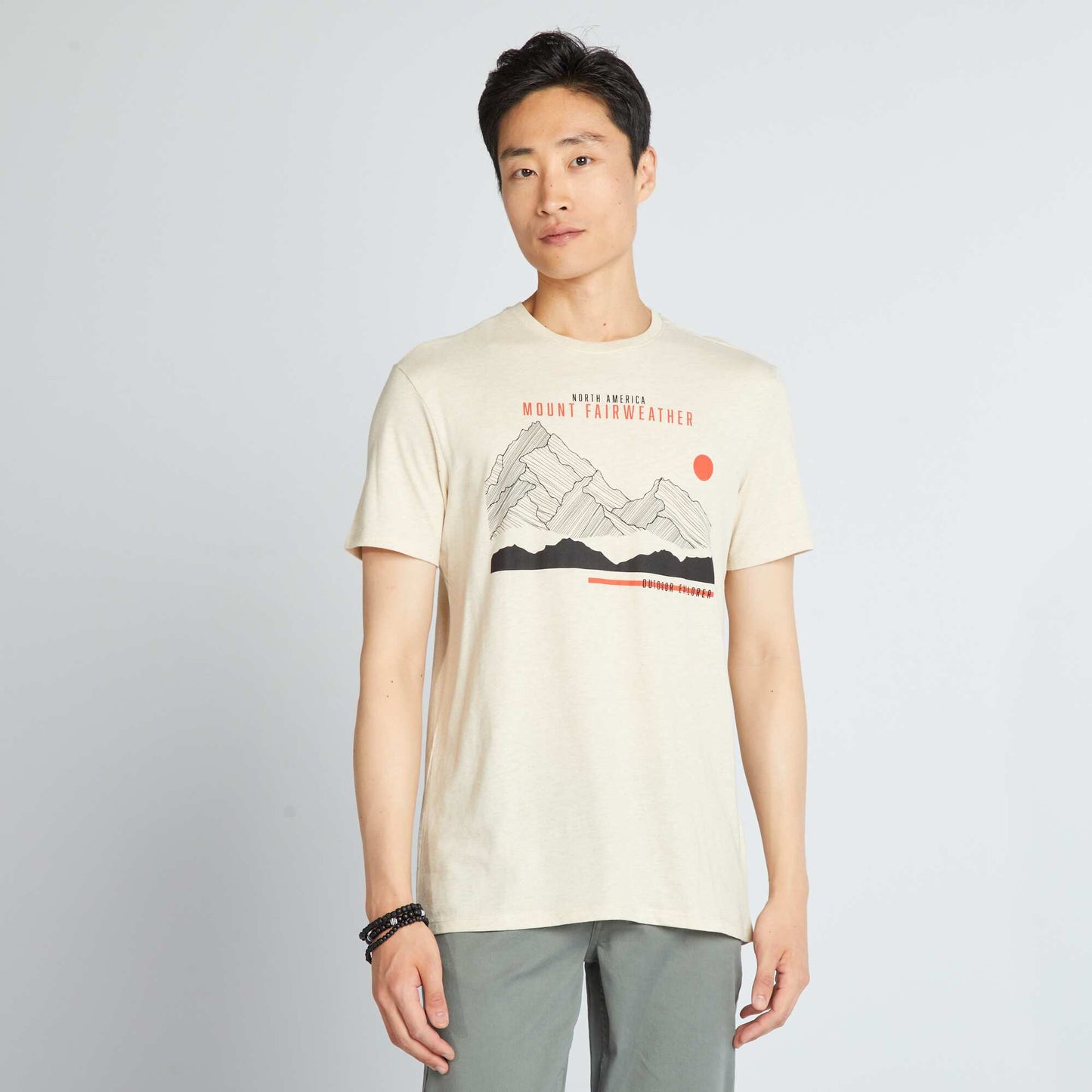 T-shirt imprimé Beige