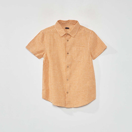 Chemise manches courtes Orange