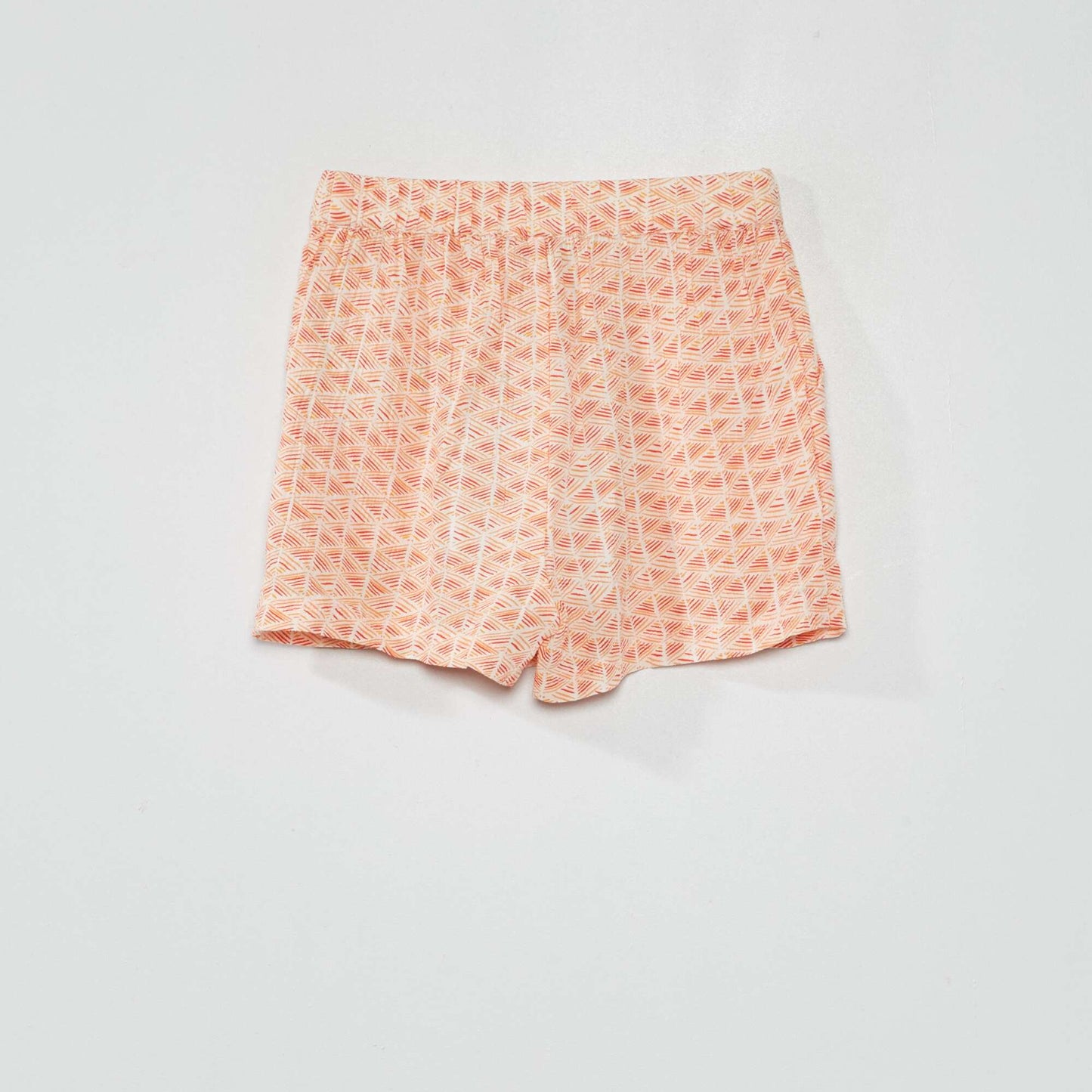 Short fluide avec imprimé Blanc/orange