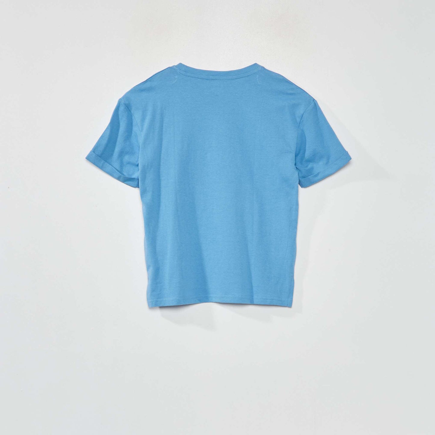 T-shirt en maille jersey imprimé Bleu