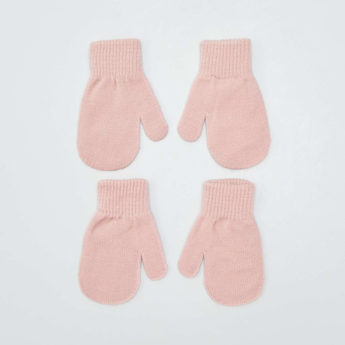 Lot de 2 paires de moufles Rose