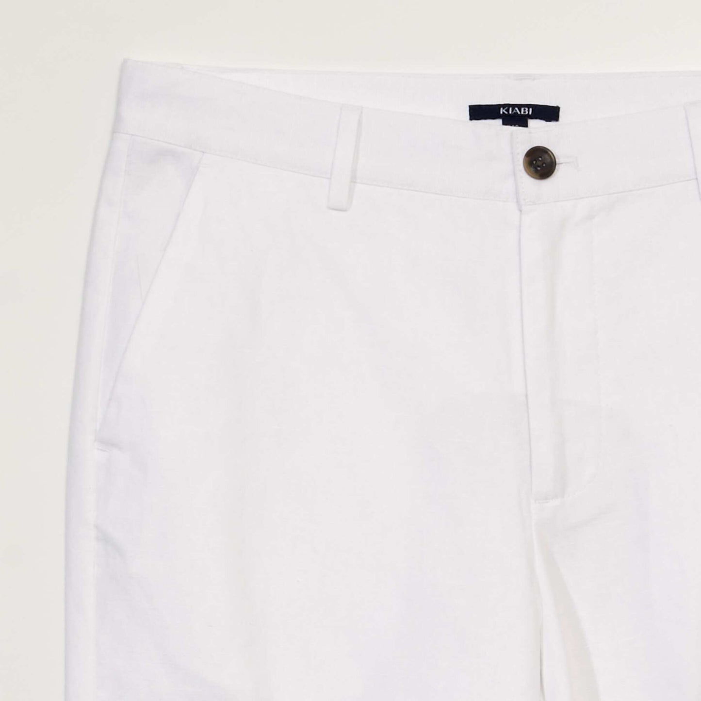 Pantalon chino avec lin blanc