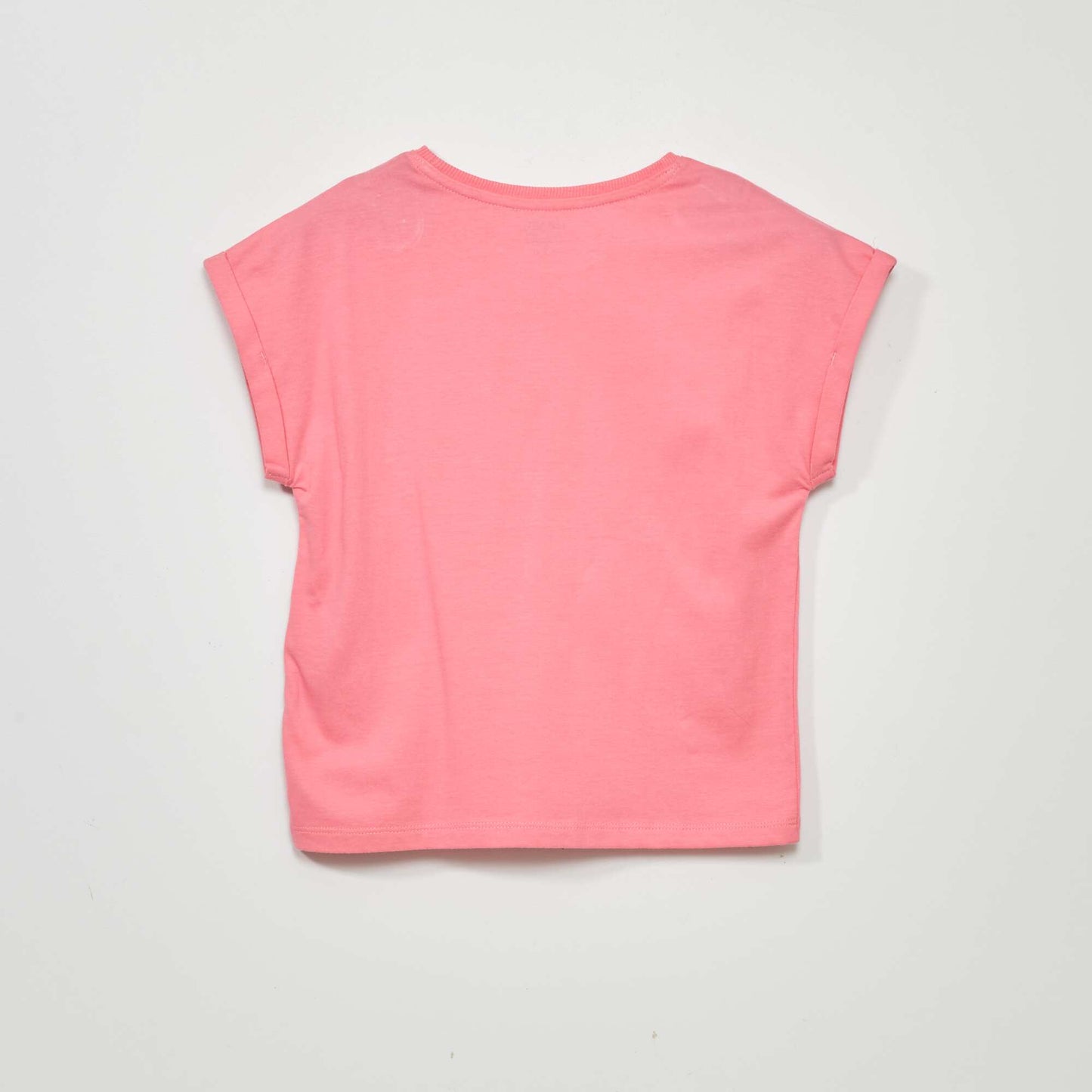 T-shirt manches courtes imprimé Rose