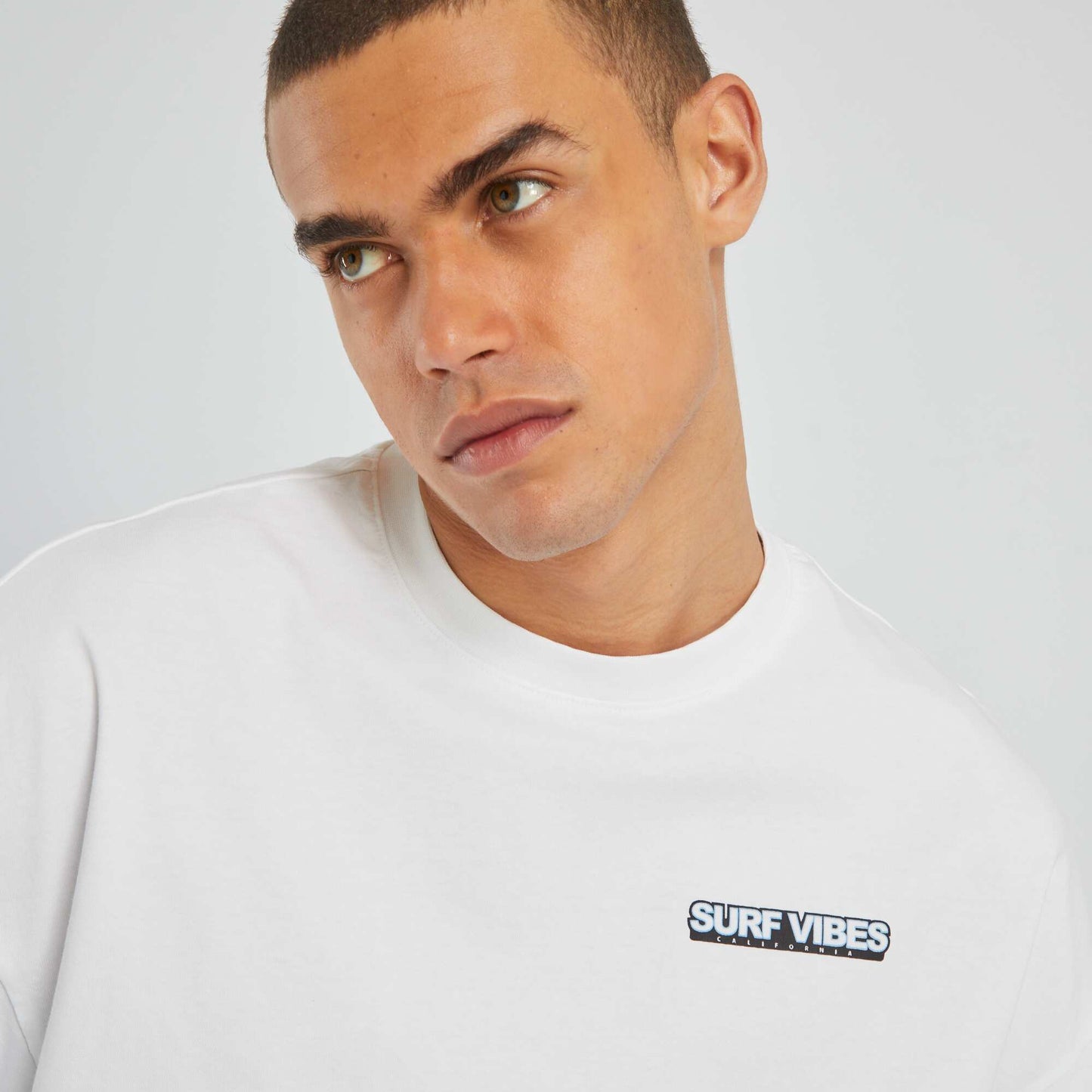 T-shirt avec couleur dégradée Bleu