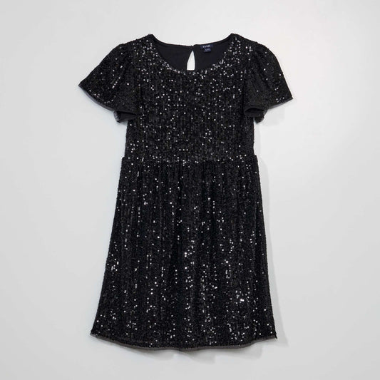 Robe à sequins noir