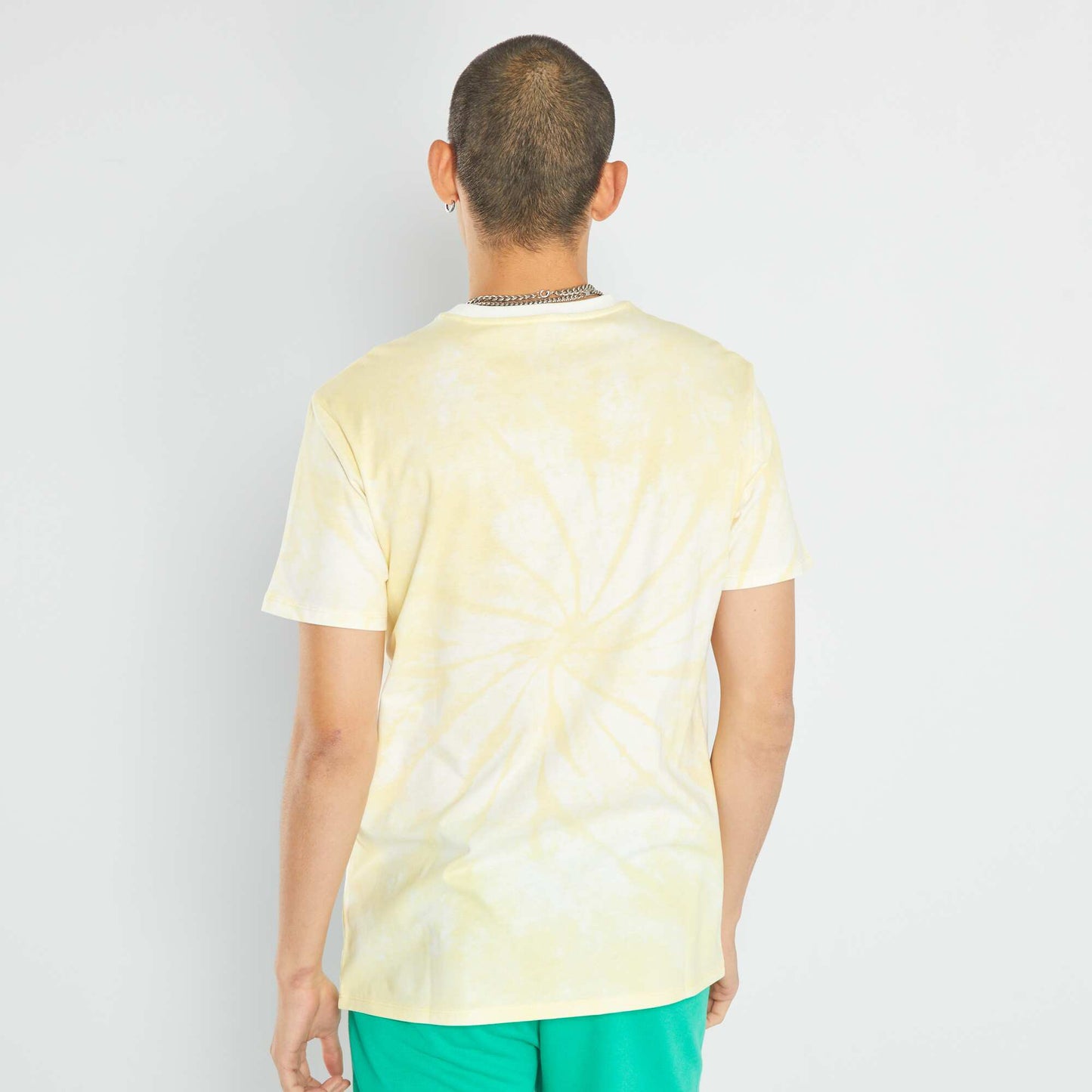 T-shirt tie and dye en jersey Jaune