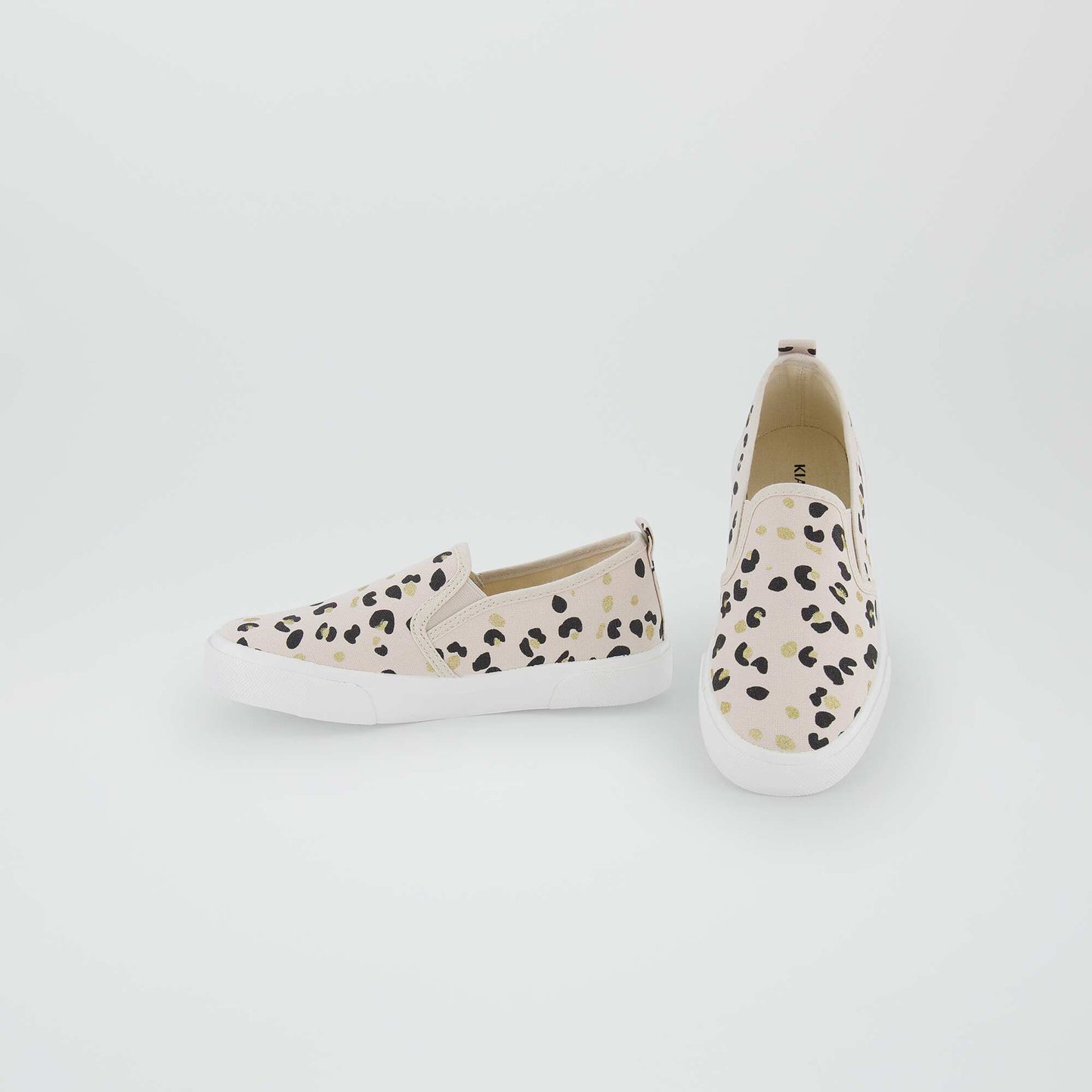 Baskets slip-on imprimées Beige