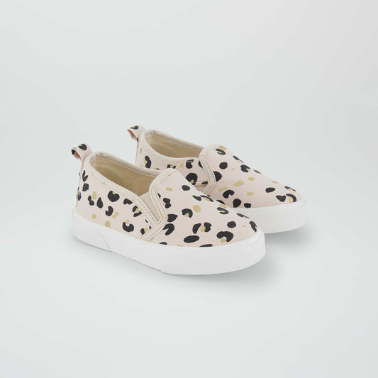 Basket slip-on imprimées Beige