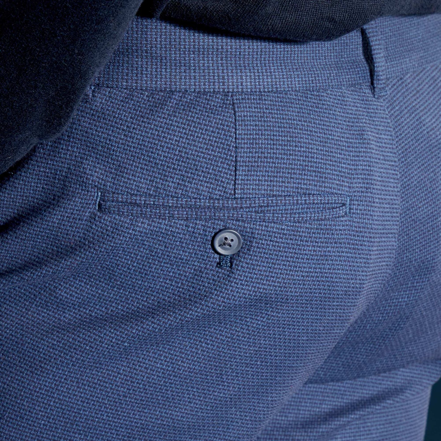 Pantalon slim chino Bleu/noir