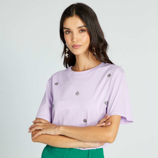 T-shirt avec breloques Violet