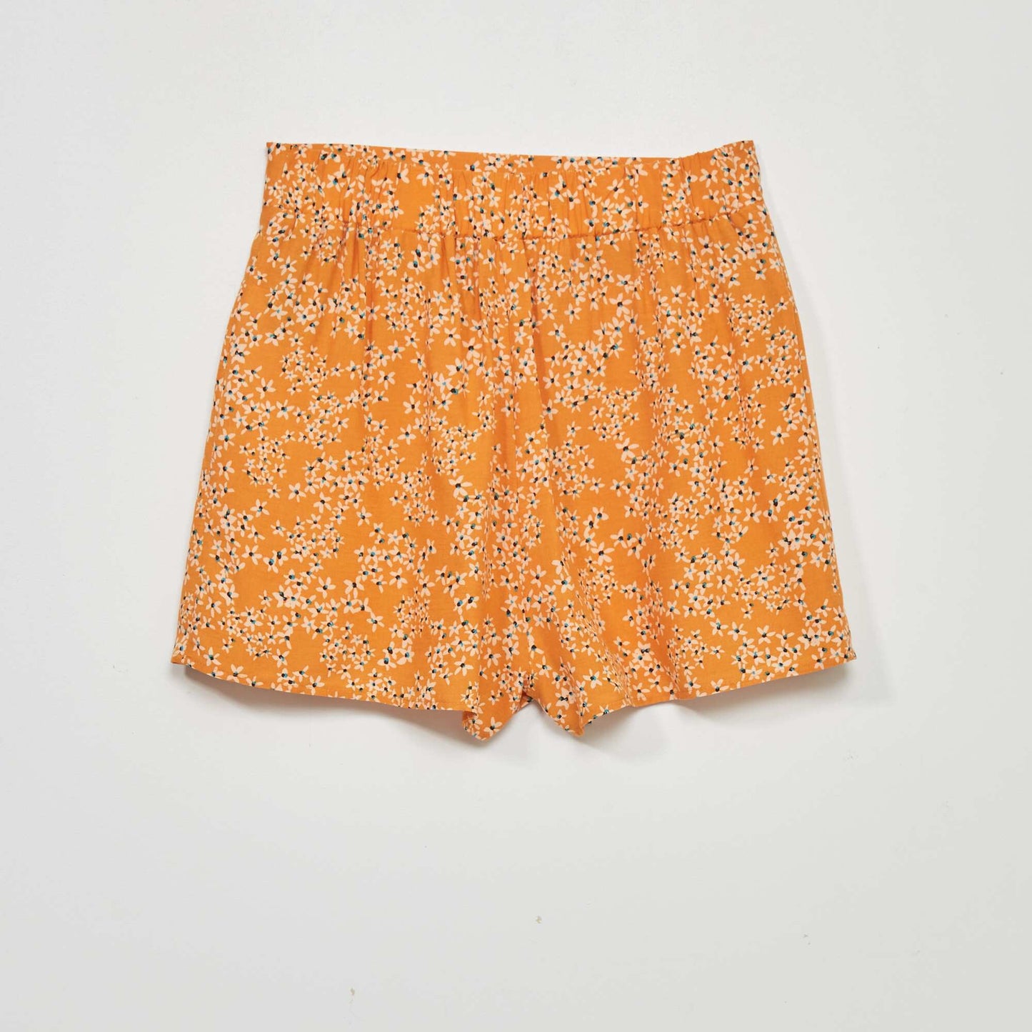 Short fluide avec imprimé Orange