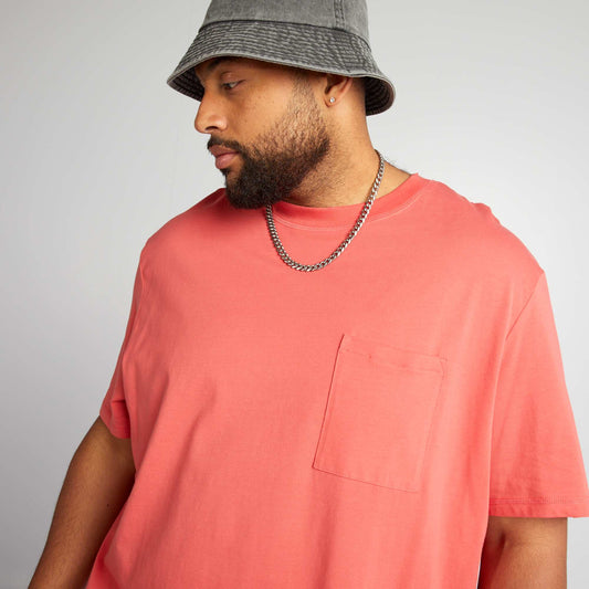 T-shirt en jersey uni Orange vif
