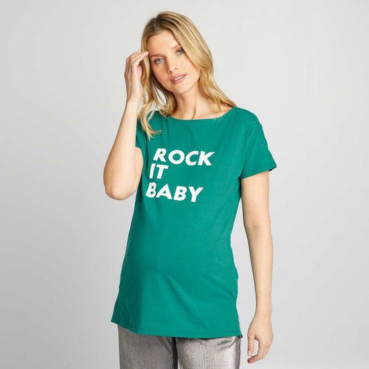 T-shirt grossesse et allaitement Vert