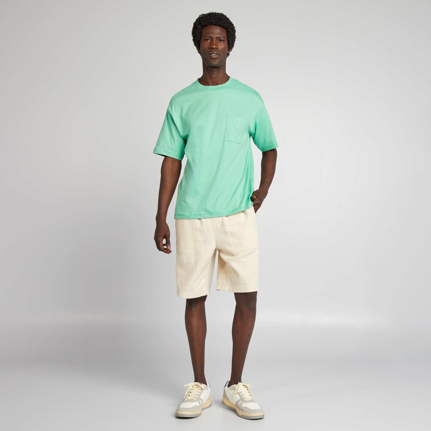 Tee-shirt uni à coupe large vert menthe