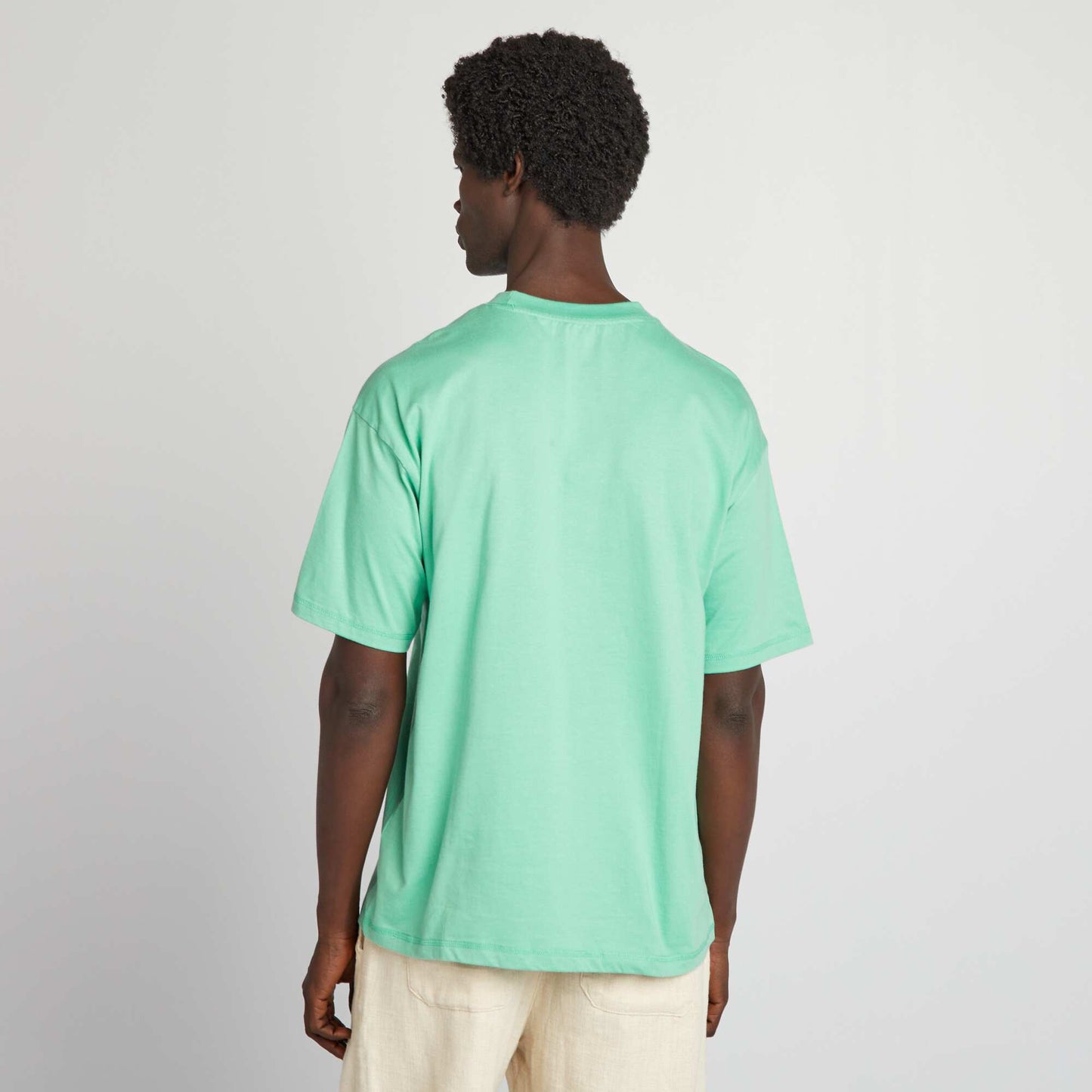 Tee-shirt uni à coupe large vert menthe