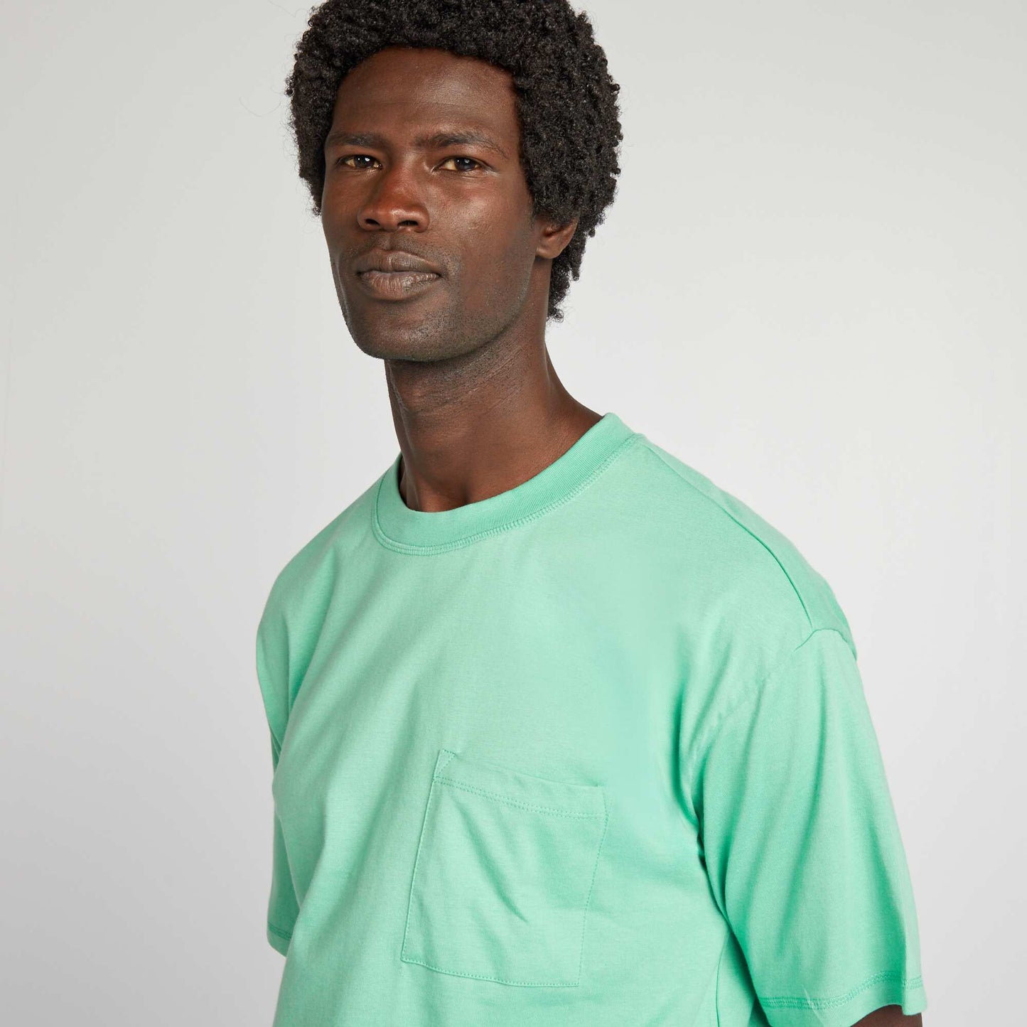 Tee-shirt uni à coupe large vert menthe