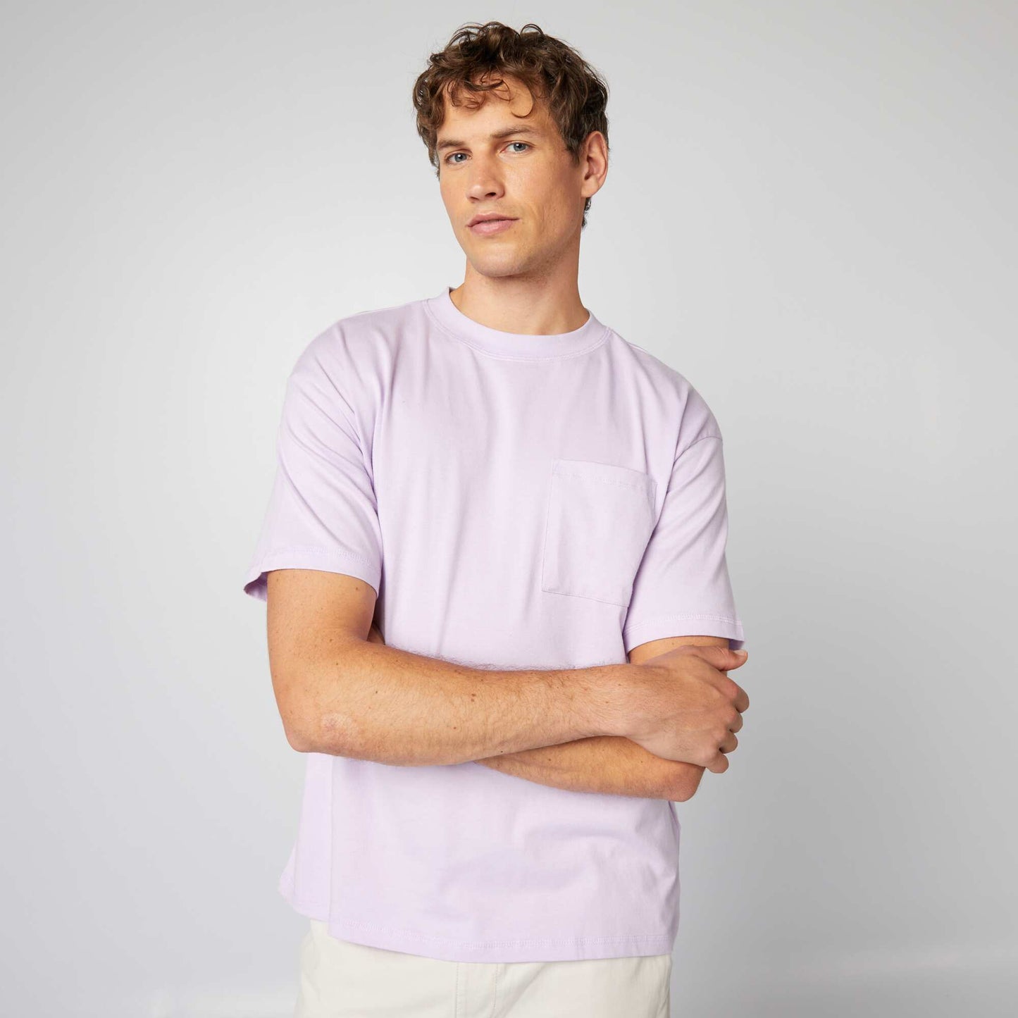 Tee-shirt uni à coupe large Lila