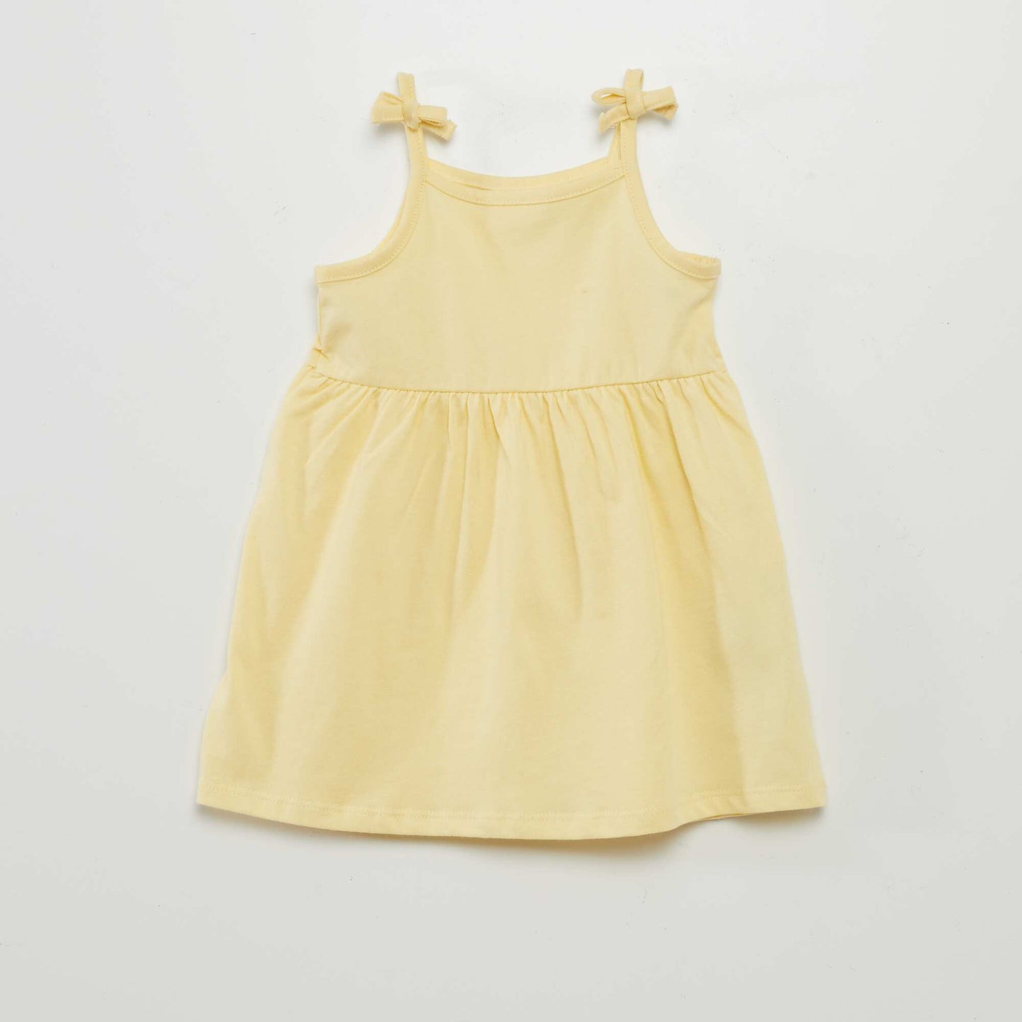 Lot de 2 robes à fines bretelles Blanc/jaune