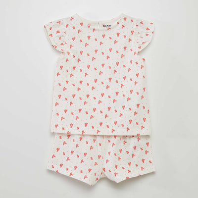 Ensemble short + t-shirt - 2 pièces Blanc