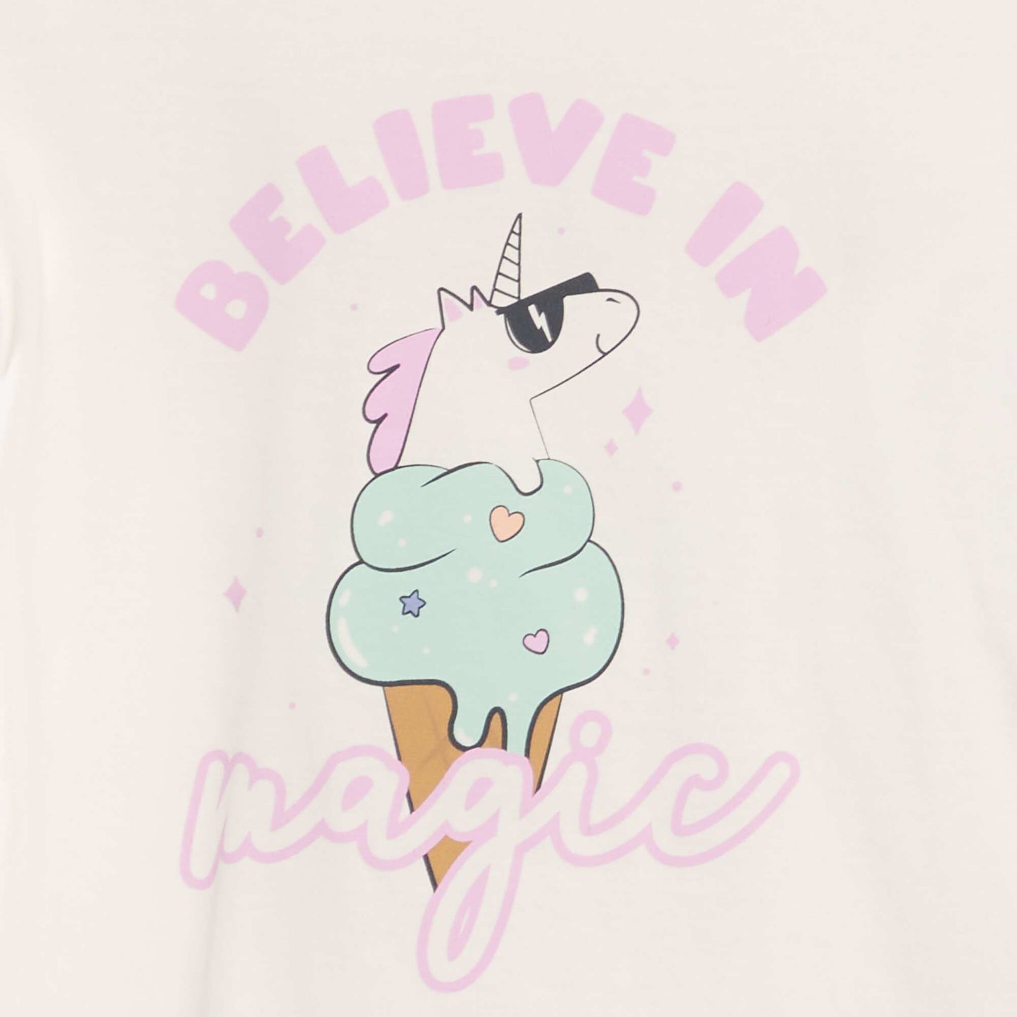 Ensemble de pyjama : T-shirt + short - 2 pièces Licorne