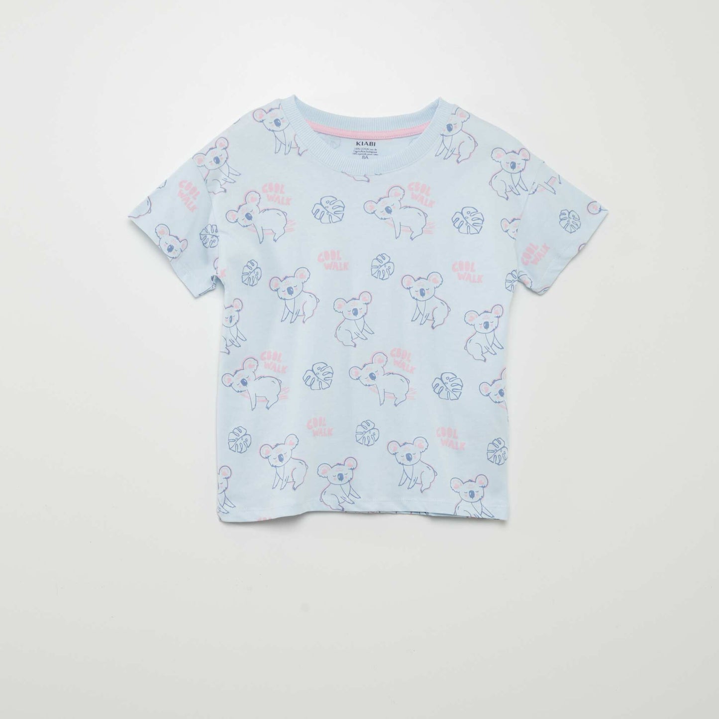 Ensemble de pyjama imprimé : T-shirt + short - 2 pièces Bleu