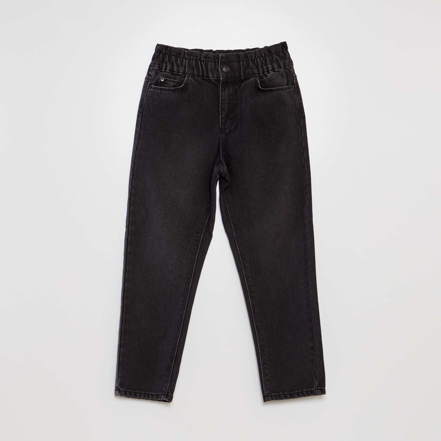 Jean mom paperbag NOIR
