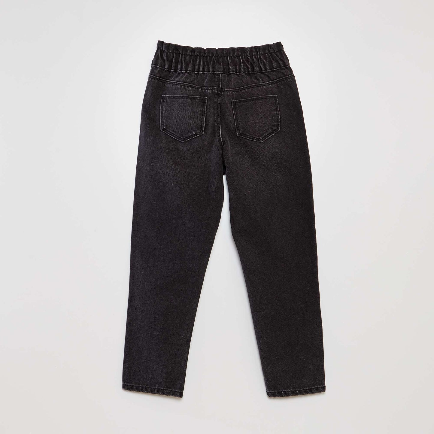 Jean mom paperbag NOIR